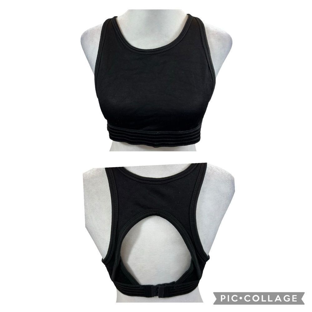 Ladies Alexander Wang Black Spirt Bra with‎ Ribbed Bottom Detail Size Medium